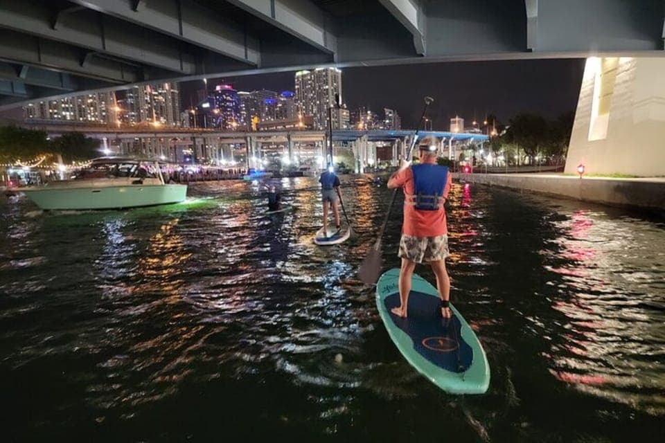 Miami: City Lights SUP or Kayak Night Tour - Image NaN