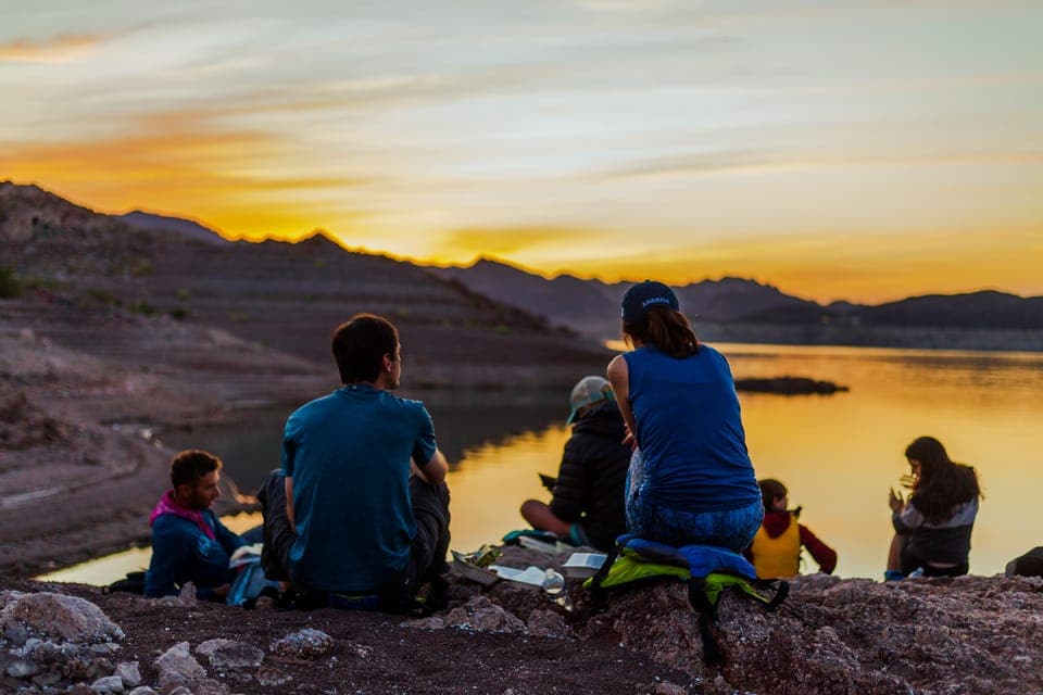 Lake Mead: Sunset Kayaking Tour with Dinner and Campfire Gallery Image 2