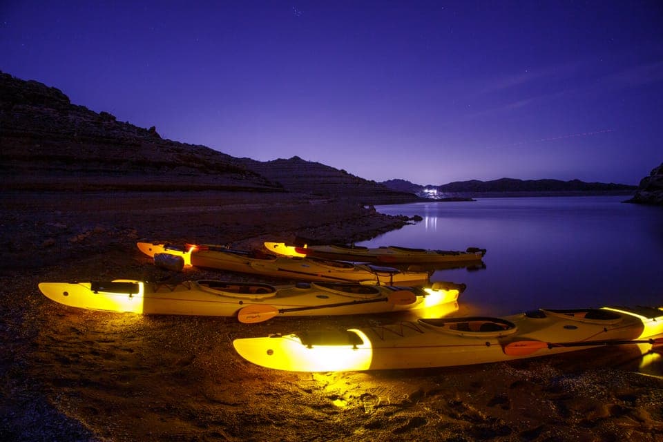 Lake Mead: Sunset Kayaking Tour with Dinner and Campfire Gallery Image 4