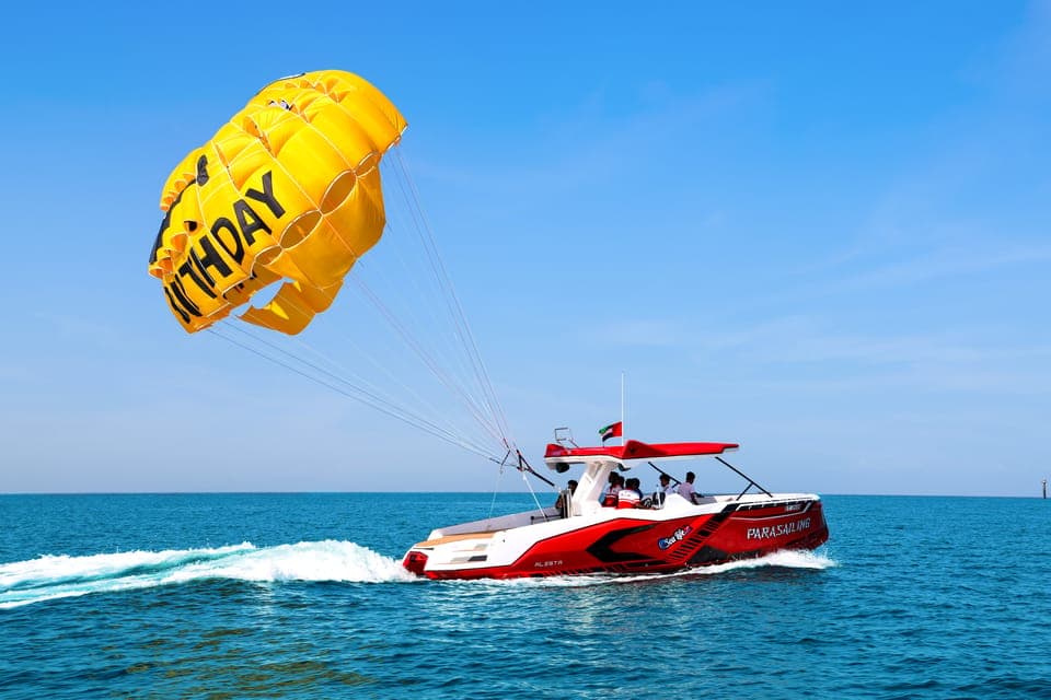 Parasailing with Happy birthday Parachute JBR & Palm Gallery Image 3