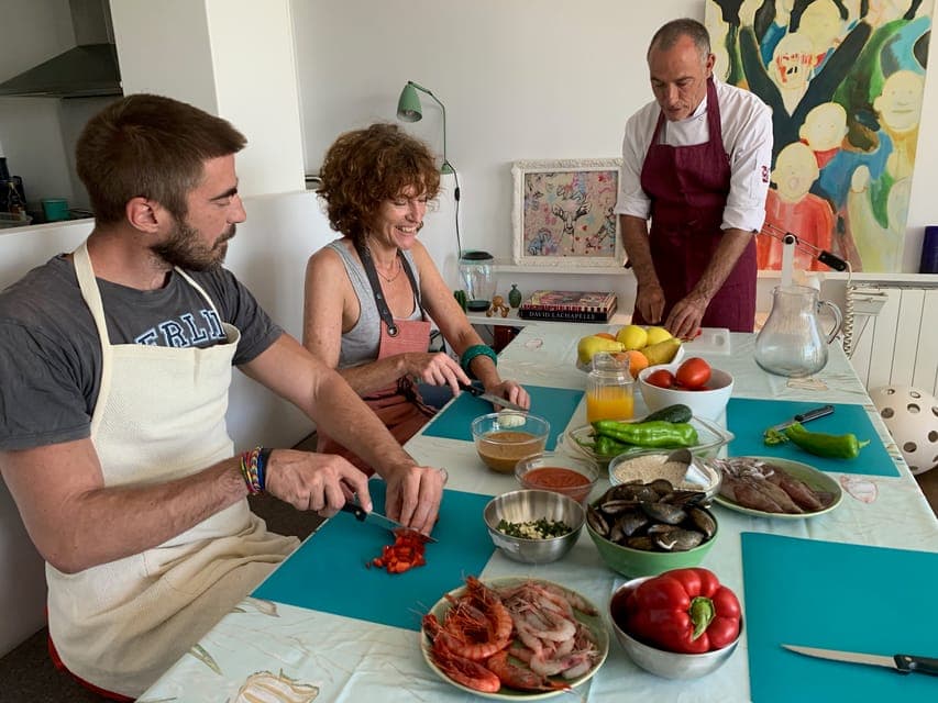 Rooftop Paella Seafood Cooking Class Experience in Barcelona Gallery Image 1