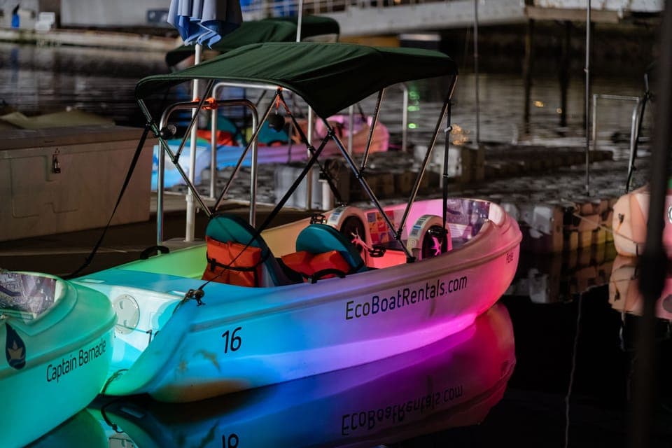 San Diego: Night Date Glow Pedal Boat with Downtown Views Gallery Image 2
