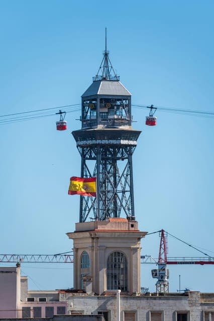 Barcelona by air and sea: Montjuic, Cable Car, Beach and Catamaran. - Image NaN