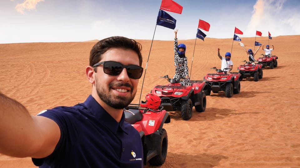 Dubai Desert Adventure: Red Dunes Guided Quad/Polaris & BBQ Gallery Image 1