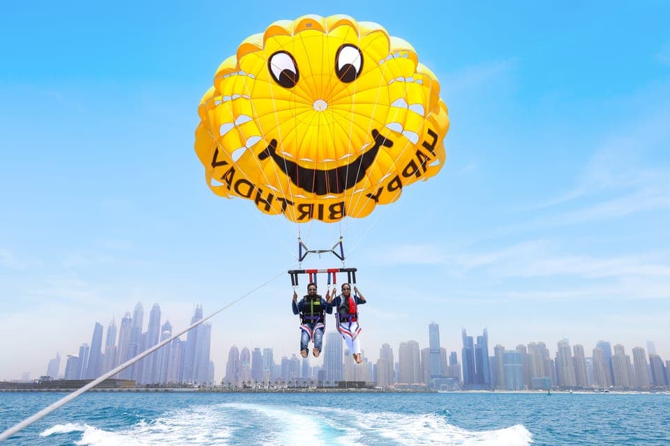 6. Parasailing with Happy birthday Parachute JBR & Palm - Image 6